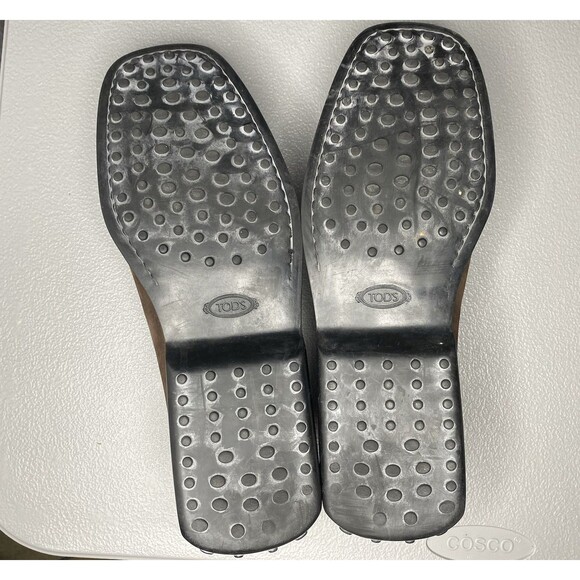 Tod's Driving Shoes Penny Loafers Mens Size 12 Brown Suede Slip On Made in Italy - Picture 7 of 7